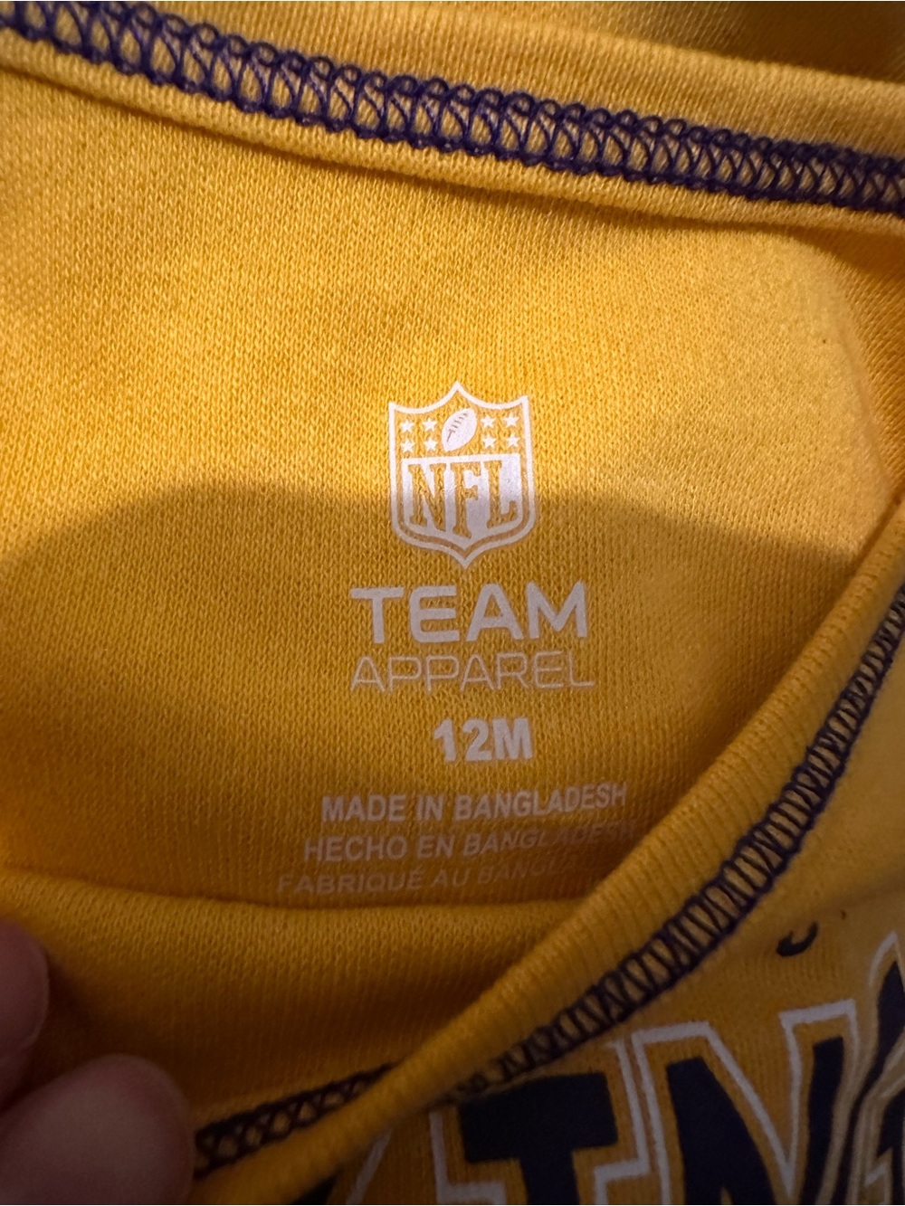 NFL Minnesota Vikings Gold One-Piece Bodysuit - Picture 3 of 3